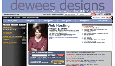 Hosting and Domain Registration website